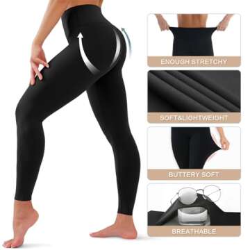 YUDSUD High Waisted Leggings for Women - Comfort & Style