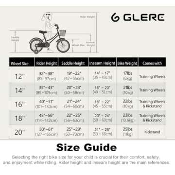 Glerc Little Molly 14 inch Kids Retro Cruiser Bike Bicycle for Girls Boys Ages 2 3 4 5 6 7 Year Old with Wicker Basket & Lightweight & Traning Wheels & Bell for Birthday Gift Peach