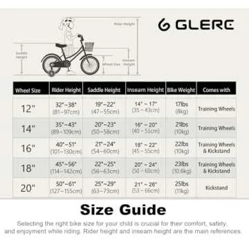 Glerc Little Molly 14 inch Kids Retro Cruiser Bike Bicycle for Girls Boys Ages 2 3 4 5 6 7 Year Old with Wicker Basket & Lightweight & Traning Wheels & Bell for Birthday Gift Peach