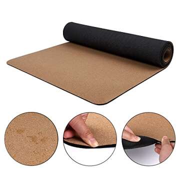 Yoga Mat Non Slip, Eco Friendly Fitness Exercise Mat with Carrying Strap,Pro Yoga Mats for Women,Workout Mats for Home, Pilates and Floor Exercises