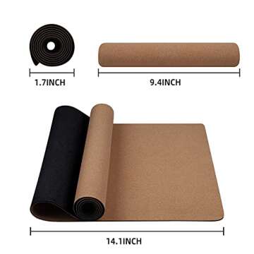 Yoga Mat Non Slip, Eco Friendly Fitness Exercise Mat with Carrying Strap,Pro Yoga Mats for Women,Workout Mats for Home, Pilates and Floor Exercises