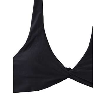 Verdusa Women's Twist Front High Cut Thong Two Piece Bikini