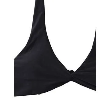 Verdusa Women's Twist Front High Cut Thong Two Piece Bikini