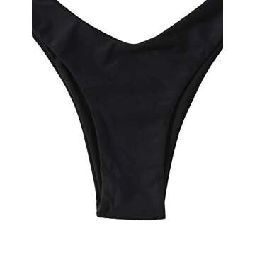 Verdusa Women's Twist Front High Cut Thong Two Piece Bikini