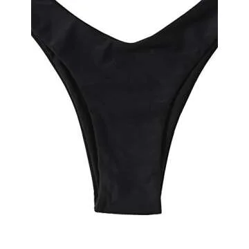 Verdusa Women's Twist Front High Cut Thong Two Piece Bikini