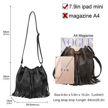 Chic Vegan Leather Bucket Bag for Stylish Women