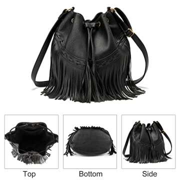 Chic Vegan Leather Bucket Bag for Stylish Women