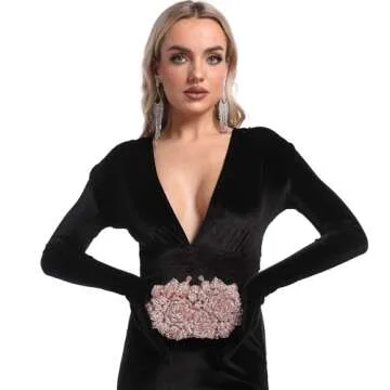 Boutique De FGG Dazzling Flower Evening Bags For Women Formal Party Rhinestone Handbags Wedding Crystal Clutch Purse,Pink AB,Mini