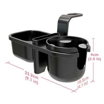 Car Headrest Backseat Organizer with Cup Holders, 3 in 1 Car Back Seat Cup Holder with Headrest Hook, Back Seat Organizer for Kids, Car Food Table or Sauce Holder, Car Travel Accessories.