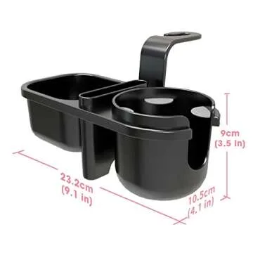 Car Headrest Backseat Organizer with Cup Holders, 3 in 1 Car Back Seat Cup Holder with Headrest Hook, Back Seat Organizer for Kids, Car Food Table or Sauce Holder, Car Travel Accessories.