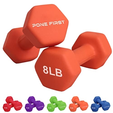 PONE FIRST Neoprene Dumbbell Weights for Home Gym