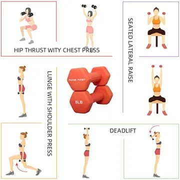 PONE FIRST Neoprene Dumbbell Weights for Home Gym