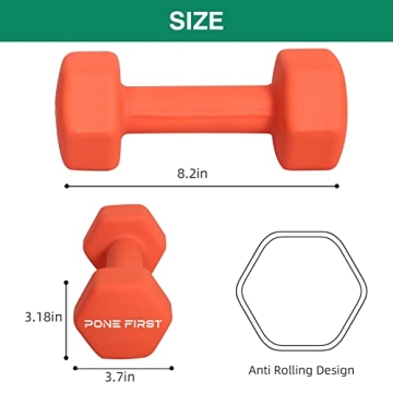 PONE FIRST Neoprene Dumbbell Weights for Home Gym