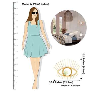 Altglas Eye Wall Decor Rattan Mirror with Customizable Features