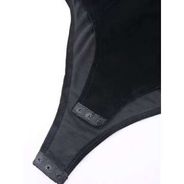 Clothink Women Strapless Velvet Bodysuit Back Lace Up Jumpsuit,Sexy Bodysuit Top Playboy Bunny Halloween Costume Black m