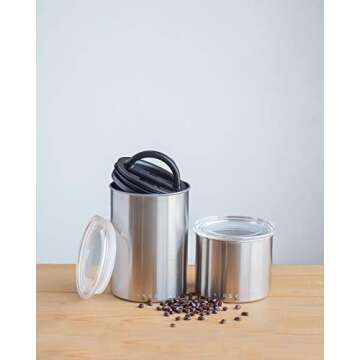 Planetary Design Airscape Stainless Steel Coffee Canister | Food Storage Container | Patented Airtig...
