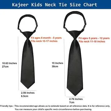 Kajeer Ties for Kids Boys Necktie Adjustable - Woven Little Boys Pre-tied for Kids Formal Wedding Gr...