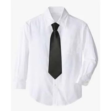 Kajeer Ties for Kids Boys Necktie Adjustable - Woven Little Boys Pre-tied for Kids Formal Wedding Graduation School Uniforms (Black, S (age 6 month - 5 years))