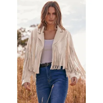 PRETTYGARDEN Women's Fringe Faux Suede Jacket - Stylish & Versatile