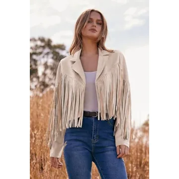 PRETTYGARDEN Women's Fringe Faux Suede Jacket - Stylish & Versatile