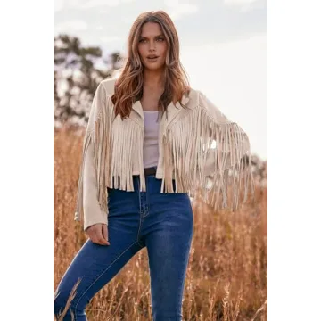 PRETTYGARDEN Women's Fringe Faux Suede Jacket - Stylish & Versatile
