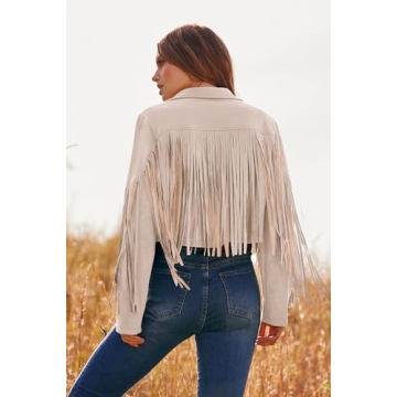 PRETTYGARDEN Women's Fringe Faux Suede Jacket - Stylish & Versatile