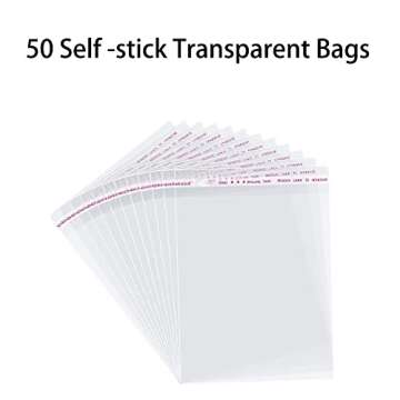 MEYAGO 50 Sets Chapstick Money Holder Shaker Domes Money Card Holder Pouch 50 Lip Balm Shaker Domes Pouch Money Card with Adhesive 50 Self-Sealing Bags