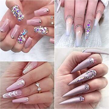 Nail Jewels and Rhinestones Kit for Beautiful Nail Art