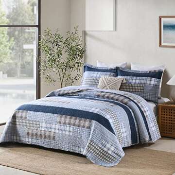 PANGUSHAN Cotton Quilt Set Lightweight Comforter Bedspreads for All Seasons