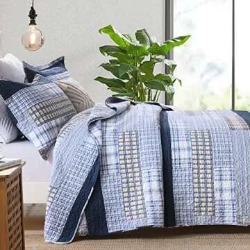 PANGUSHAN Cotton Quilt Set Lightweight Comforter Bedspreads for All Seasons