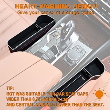 Car Seat Gap Filler Organizer with Cup Holders