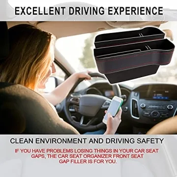 Car Seat Gap Filler Organizer with Cup Holders