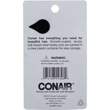 Conair Color Match Bobby Pins, Brown