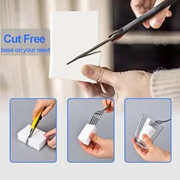 Melamine Sponge, 100Pack Magic Sponge Eraser, Multi-Functional Household Kitchen Cleaning Sponge, Non-Scratch Scrub Sponge Pads for Bathroom, Bathtub, Sink, Furniture, Car, Walls, Shoes