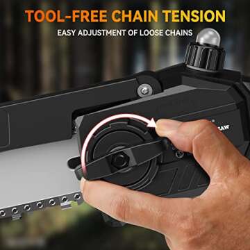 SeeSii 8 Inch Mini Brushless Chainsaw for Effortless Cutting