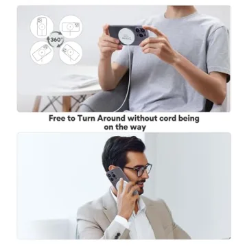 Magnetic Wireless Charger 15W Mag Safe Charger-Fast Charging Pad Compatible with iPhone16/15/14/13/12 Series & Airpods 2 3 Pro-LED Mag-Safe Pad with Dual Charging Ports Original Replacement（White）