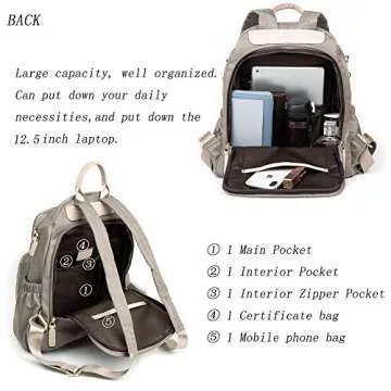 Backpack for Women, School Student College Business Travel Backpack Diaper Bag Waterproof Nylon Anti-theft Backpack