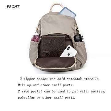 Backpack for Women, School Student College Business Travel Backpack Diaper Bag Waterproof Nylon Anti-theft Backpack