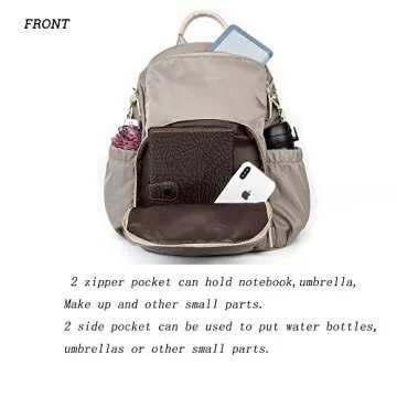 Backpack for Women, School Student College Business Travel Backpack Diaper Bag Waterproof Nylon Anti-theft Backpack