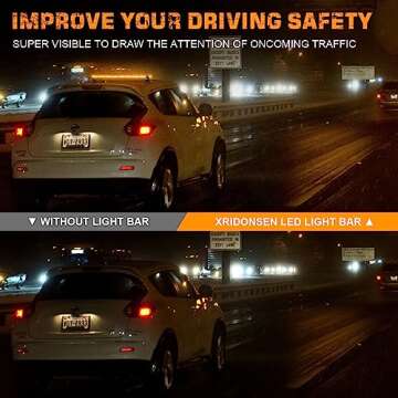 XRIDONSEN 37" 104 LED Roof Top Strobe Light Bar Amber Traffic Advisor Lights Double Side Emergency W...