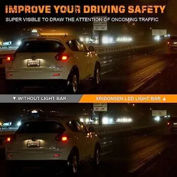 XRIDONSEN 37" 104 LED Roof Top Strobe Light Bar Amber Traffic Advisor Lights Double Side Emergency W...