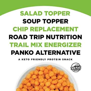 Twin Peaks Low Carb, Keto Friendly Protein Puffs, Jalapeno Cheddar (300g, 21g Protein, 2g Carbs)