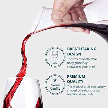 Culinaire Crystal Wine Decanter - All Occasion Gift