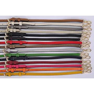 LIVE UP Genuine Leather Purse Strap for Crossbody Bags