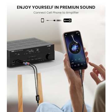 Tisino 1/8 to 1/4 Stereo Cable - High Fidelity Sound Solution