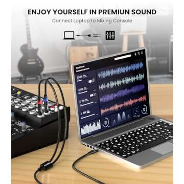 Tisino 1/8 to 1/4 Stereo Cable - High Fidelity Sound Solution