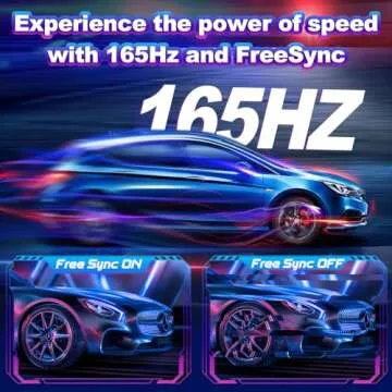 FYHXele 27 inch Gaming Monitor, 1800R Curved Gaming Monitor, FHD-1920X1080P, 165Hz, 1ms, FreeSync/G-...