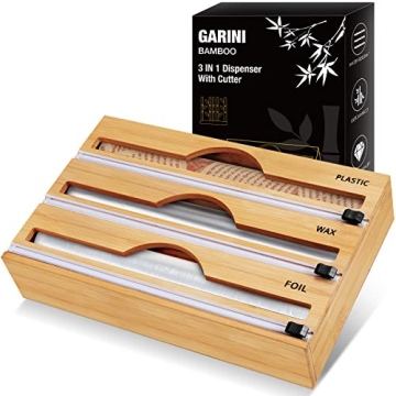 3-in-1 Bamboo Wrap Dispenser: Eco-friendly Kitchen Essential
