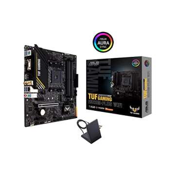 ASUS TUF Gaming A520M-PLUS (WiFi) AMD AM4 (3rd Gen Ryzen™) microATX Motherboard (M.2 Support, 802.11ac Wi-Fi, DisplayPort, HDMI, D-Sub, USB 3.2 Gen 1 Type-A and Aura Addressable Gen 2 headers)