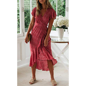 ZESICA Bohemian Floral Maxi Dress for Any Occasion